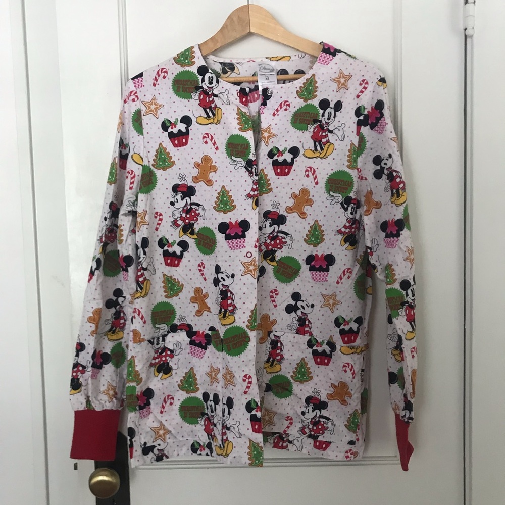 Disney | Mickey & Minnie Christmas Scrub Jacket
